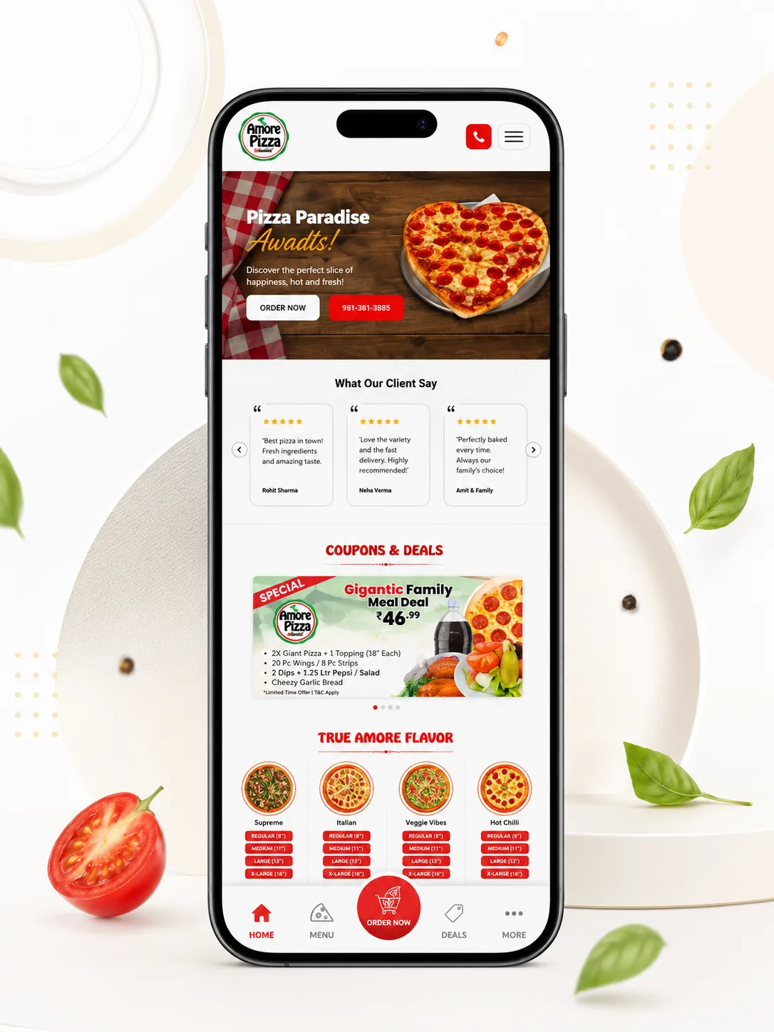 Amore Pizza App