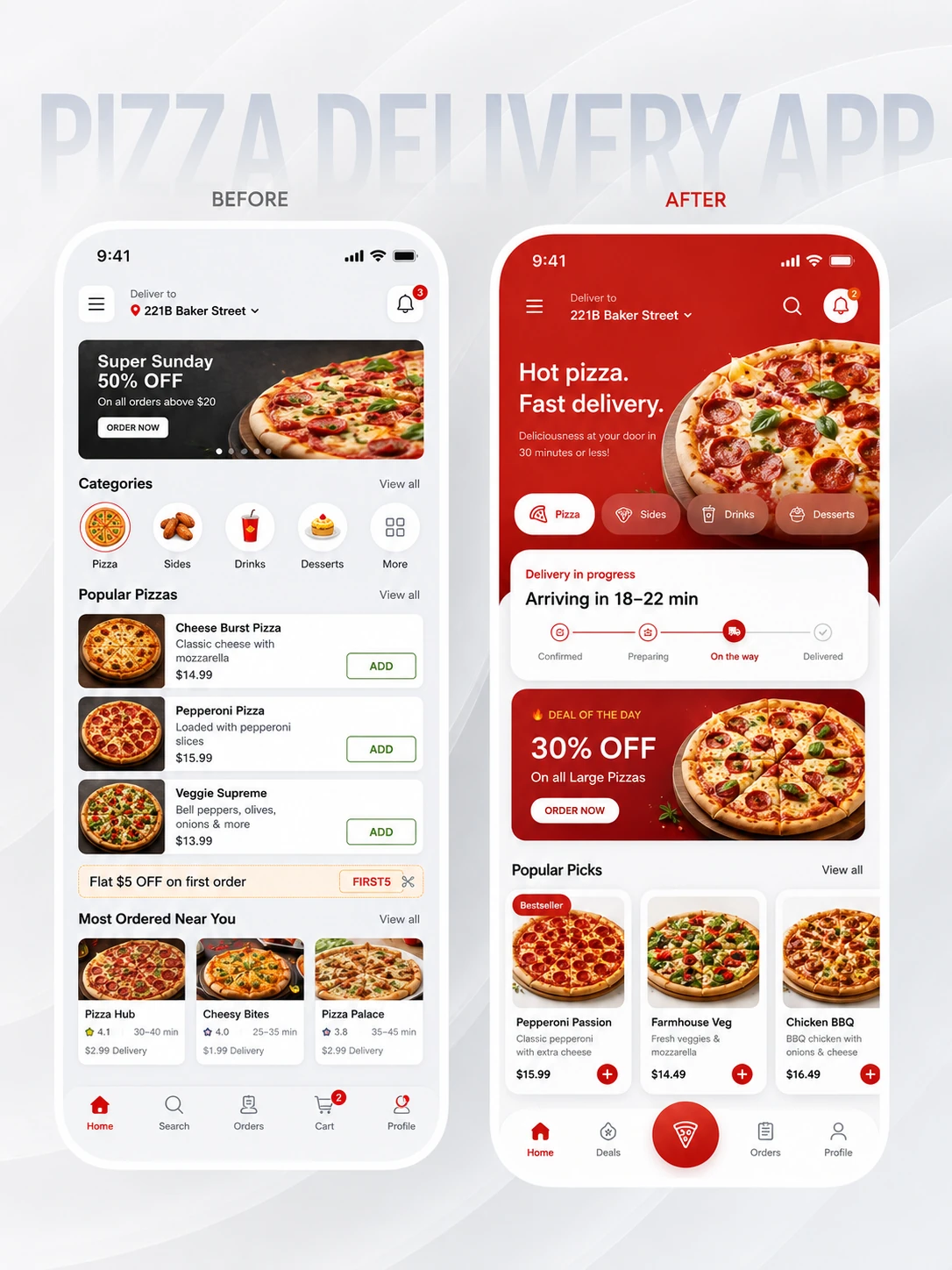 Pizza Delivery App Redesign