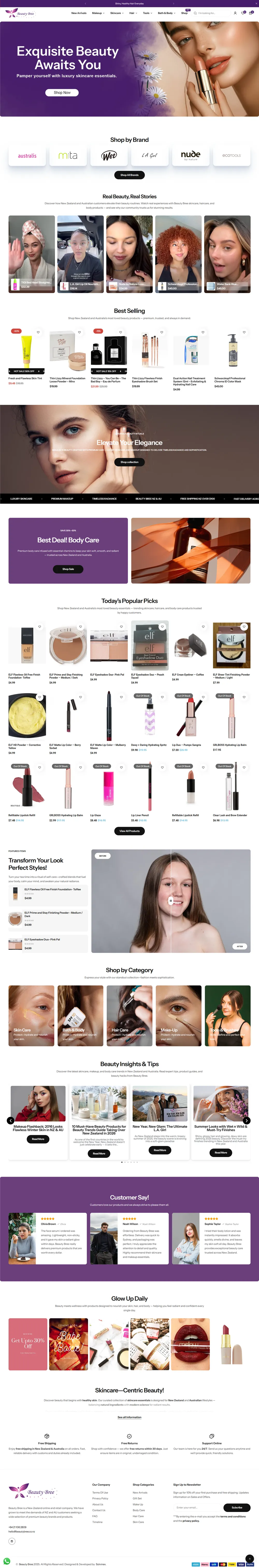 Beauty Bree website refresh improved trust and conversion clarity