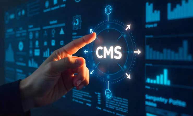 CMS content management system dashboard and digital content network by Solvinex