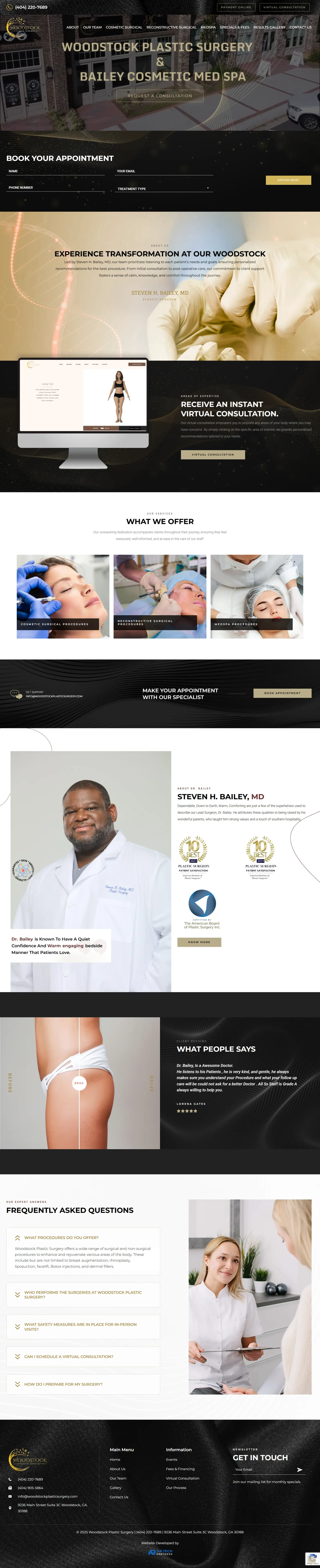 WordPress website with service storytelling and appointment-first CMS flow