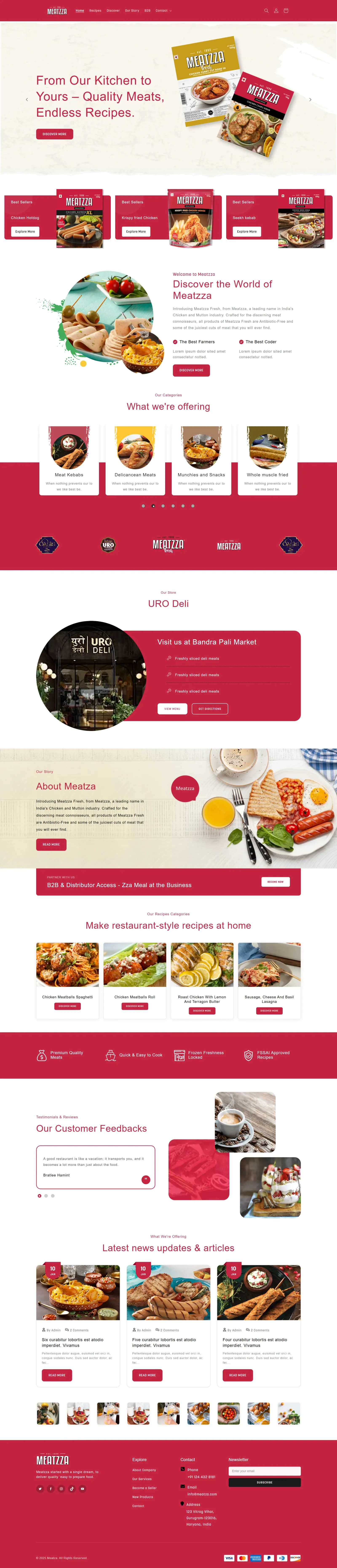 Meatzza food store built for appetite and easy ordering