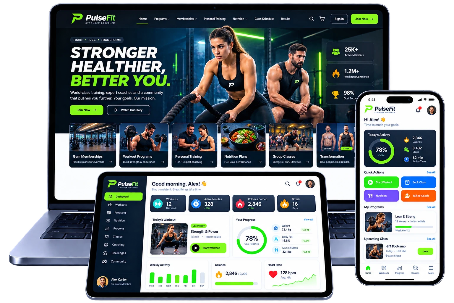 PulseFit Fitness & Wellness Platform