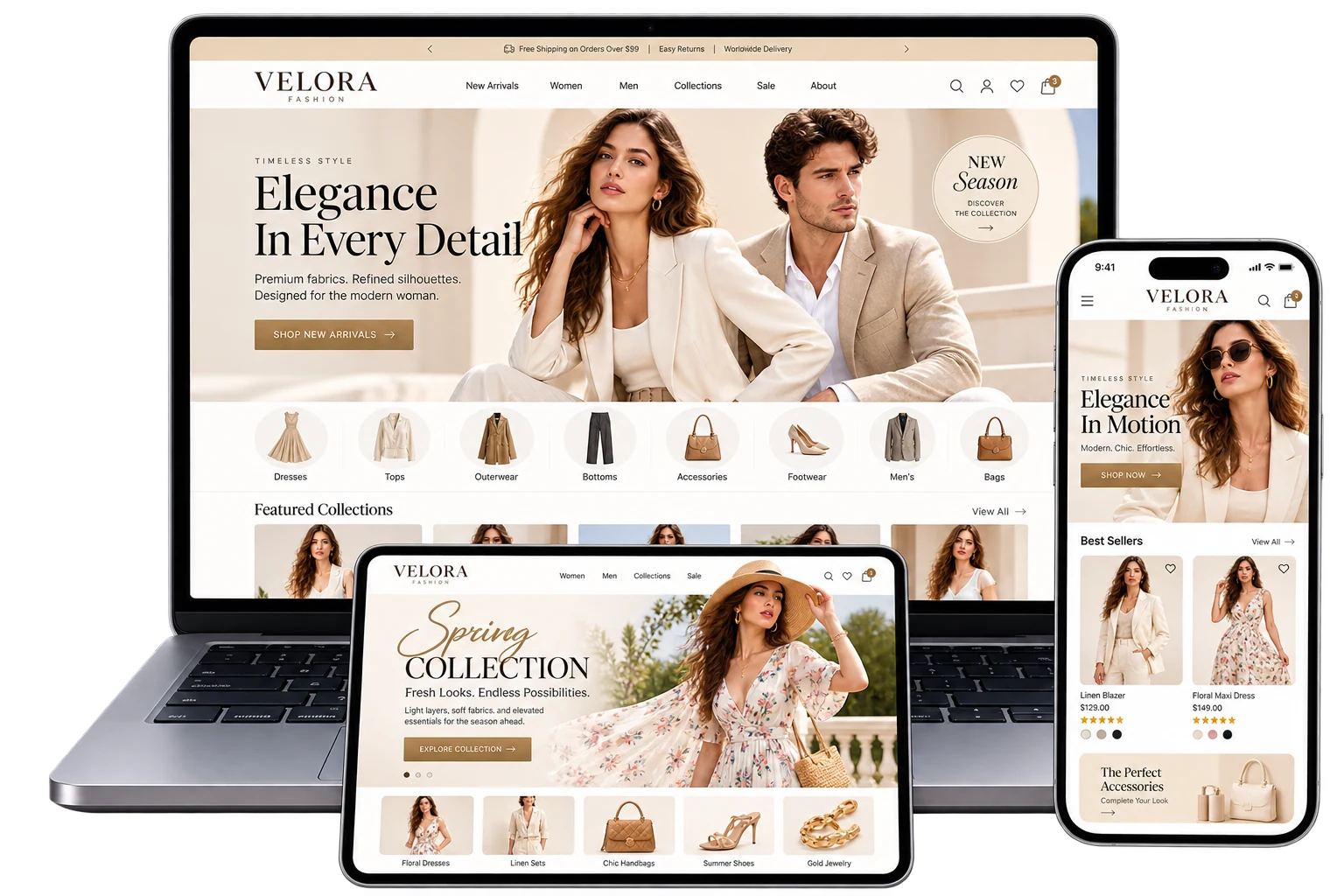 Velora Fashion Ecommerce Website