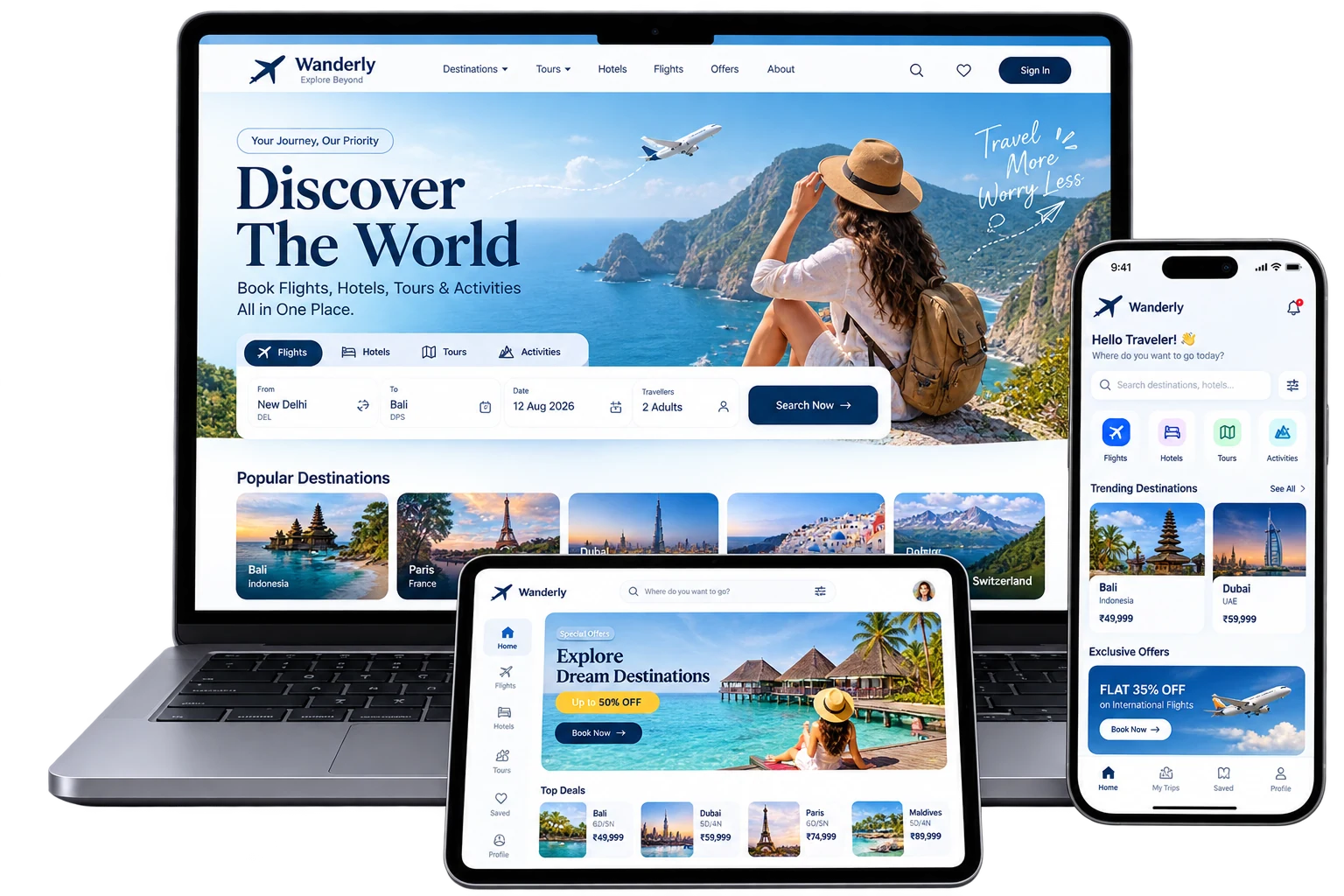 Wanderly Travel Booking Website