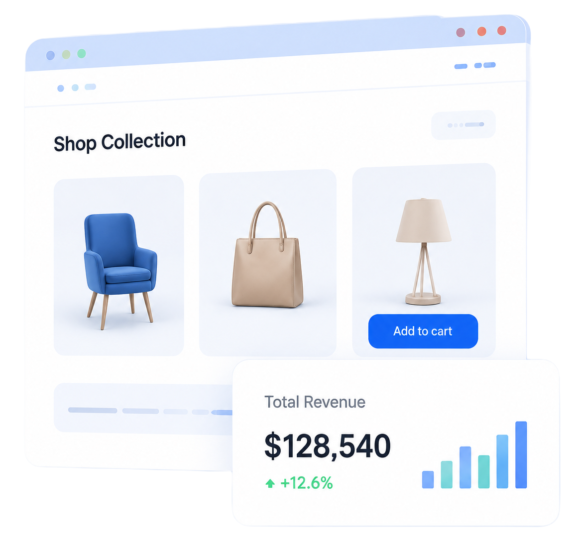 Ecommerce storefront dashboard