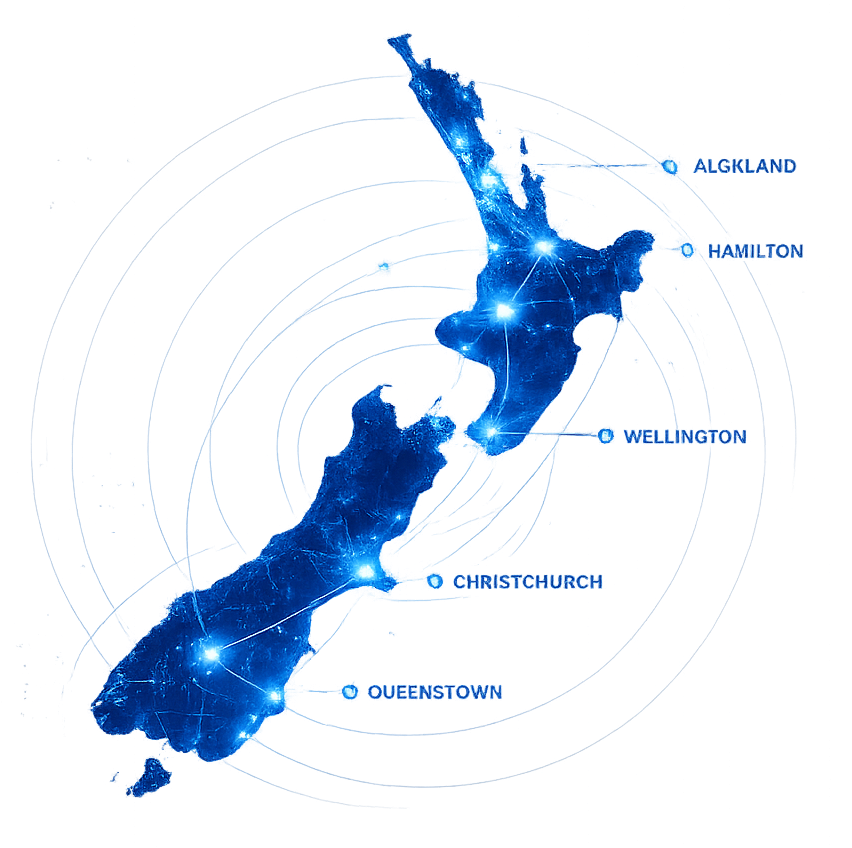 Connected New Zealand business network map