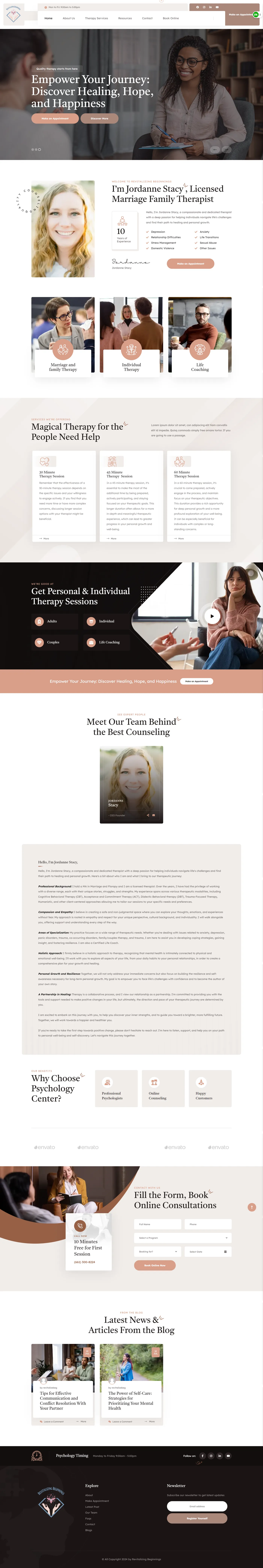 Revitalize Therapy Website