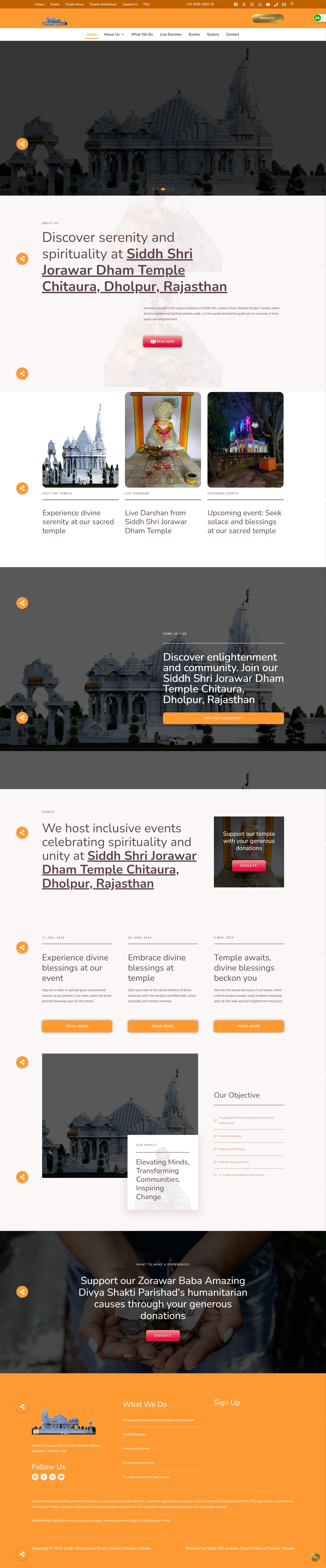 Shri Siddh Jorawar Dham Temple Website
