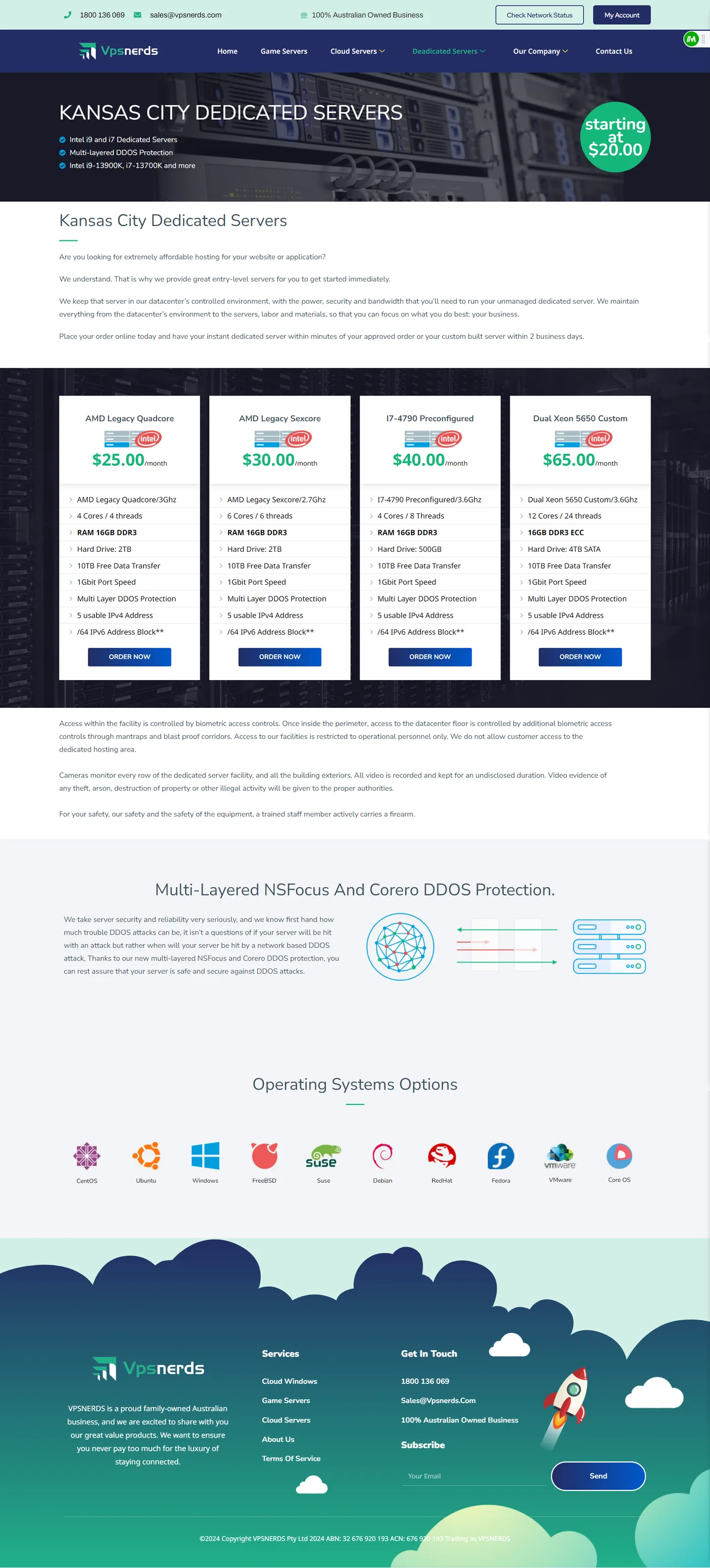 VPS Nerds Hosting Platform Screencapture Vpsnerds Deadicated Kansas City Us Dedicated Servers 2024 06 12 00 01 34