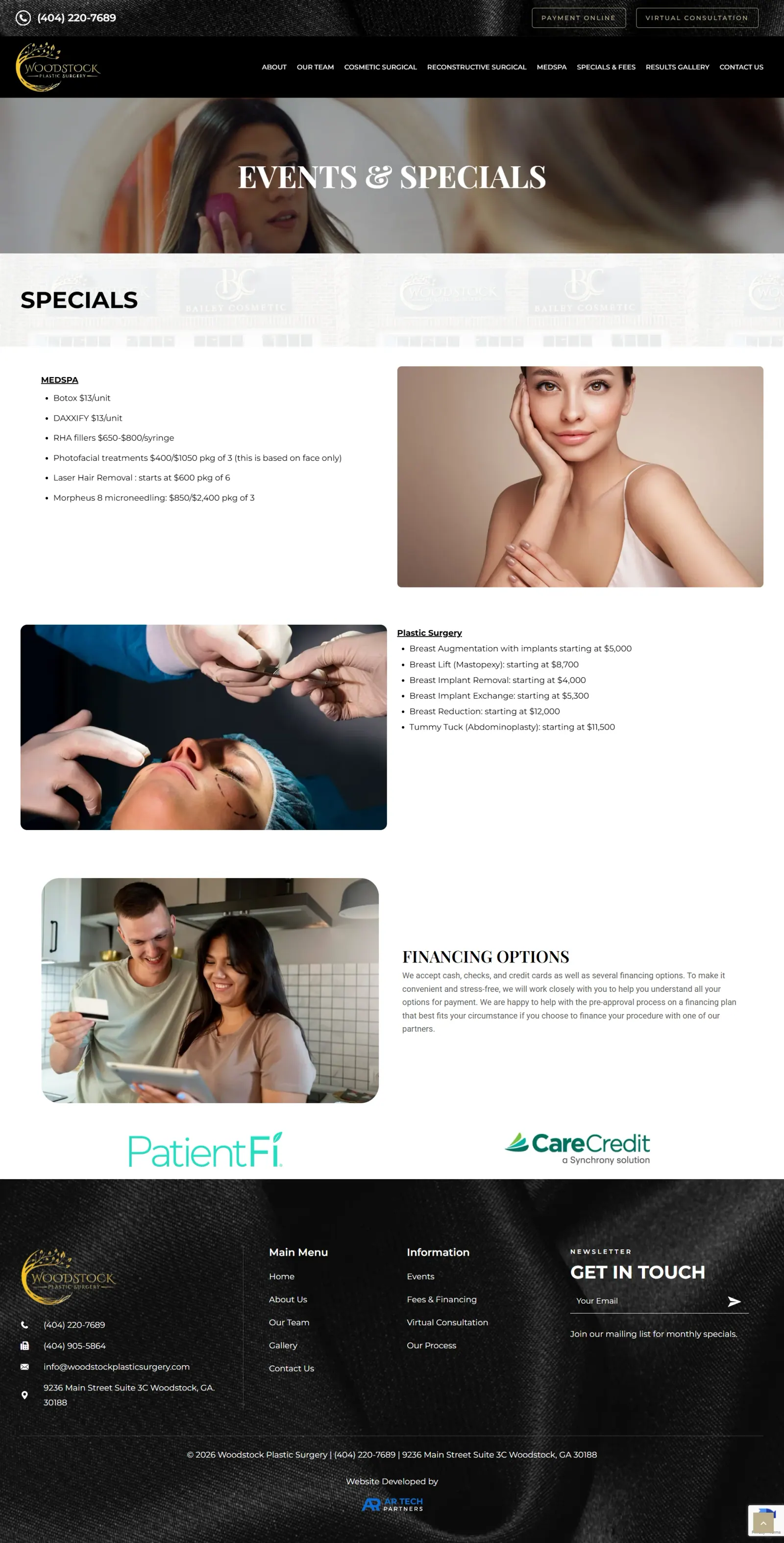 Woodstock Plastic Surgery Events And Special