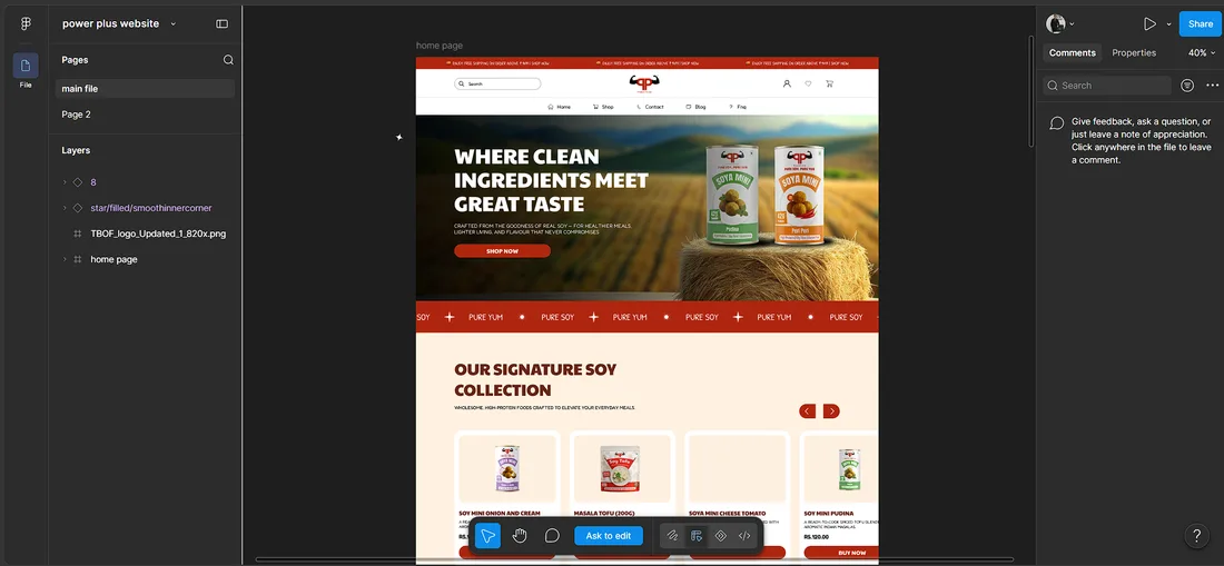 Power Pulse website UI/UX design